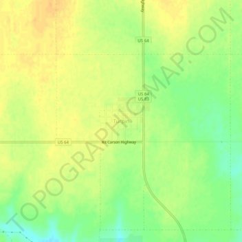 Turpin topographic map, elevation, terrain