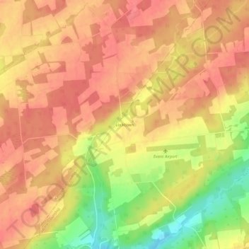 Locktown topographic map, elevation, terrain