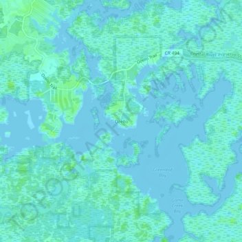 Ozello topographic map, elevation, terrain
