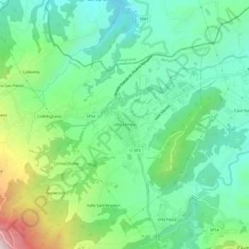 Villa Lempa topographic map, elevation, terrain