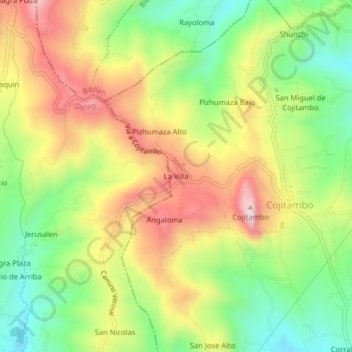 La Villa topographic map, elevation, terrain