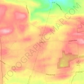 Kingdom topographic map, elevation, terrain