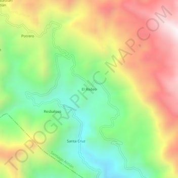 El Rodeo topographic map, elevation, terrain