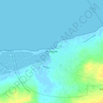 Manaure topographic map, elevation, terrain