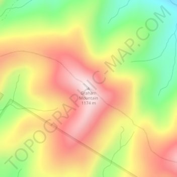 Graham Mountain topographic map, elevation, terrain