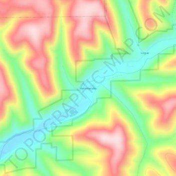 Hammersley topographic map, elevation, terrain