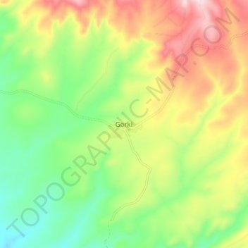 Gorki topographic map, elevation, terrain