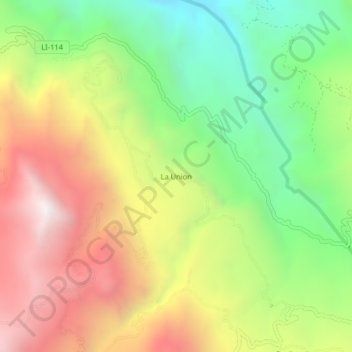 La Union topographic map, elevation, terrain