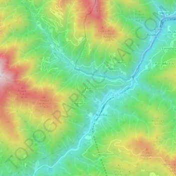 La Casa topographic map, elevation, terrain