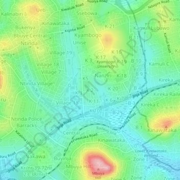 K 2 topographic map, elevation, terrain