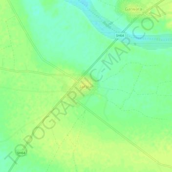 Jaitpur topographic map, elevation, terrain