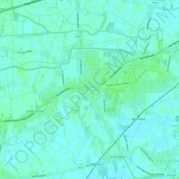 Mira Taglio topographic map, elevation, terrain