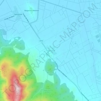 Alberese topographic map, elevation, terrain