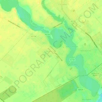 Samurcași topographic map, elevation, terrain