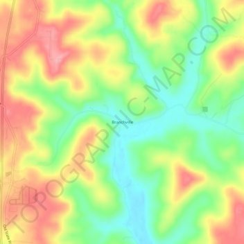 Branchville topographic map, elevation, terrain