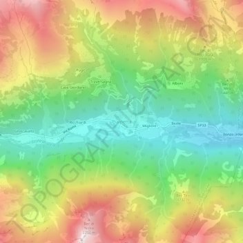 Pialpetta topographic map, elevation, terrain