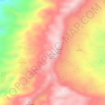 Osmeña Peak topographic map, elevation, terrain