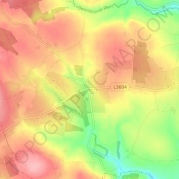 Leamlara topographic map, elevation, terrain