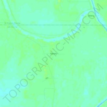 Dansby topographic map, elevation, terrain