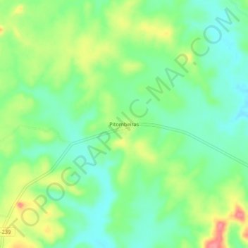 Pitombeiras topographic map, elevation, terrain