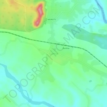 Gumia topographic map, elevation, terrain