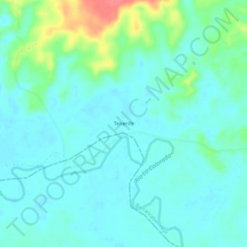 Tenerife topographic map, elevation, terrain