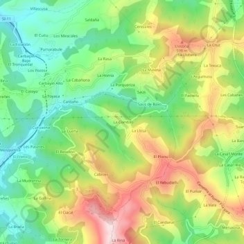 La Comba topographic map, elevation, terrain