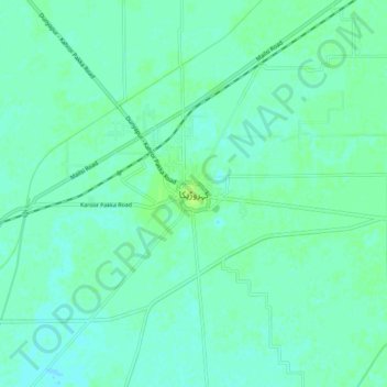 Kahror Pacca topographic map, elevation, terrain
