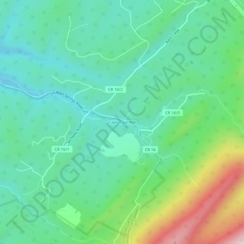 Capon Springs topographic map, elevation, terrain