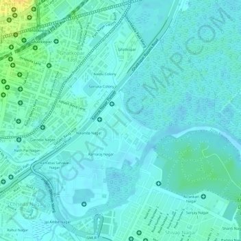 Ramabai Ambedkar Nagar topographic map, elevation, terrain