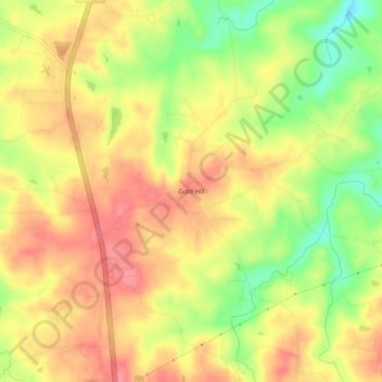 Gold Hill topographic map, elevation, terrain