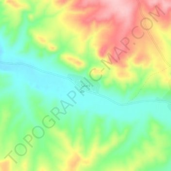Saatli topographic map, elevation, terrain