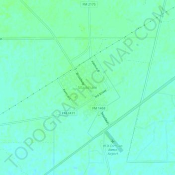 Markham topographic map, elevation, terrain