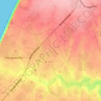Epaville topographic map, elevation, terrain