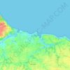 Le Moule topographic map, elevation, terrain