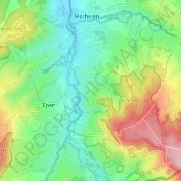 Bommerig topographic map, elevation, terrain
