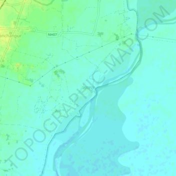 Jagatpur topographic map, elevation, terrain