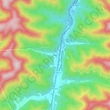 Page topographic map, elevation, terrain