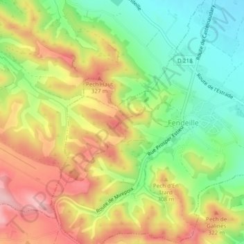 Chemin de la Tuilerie topographic map, elevation, terrain