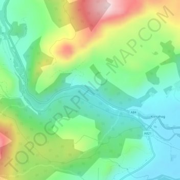 Pass Of Leny topographic map, elevation, terrain