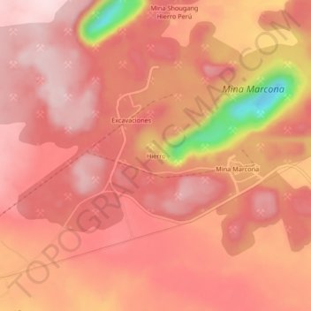 Hierro topographic map, elevation, terrain