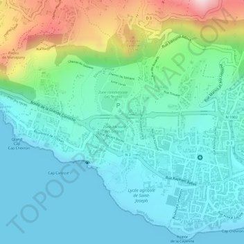 Les Grègues topographic map, elevation, terrain