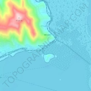 Nueva Esperanza topographic map, elevation, terrain