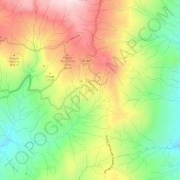 Triana topographic map, elevation, terrain