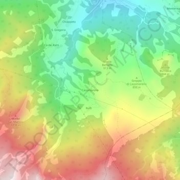 Cassimoreno topographic map, elevation, terrain