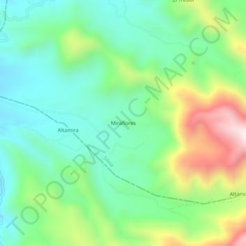 Miraflores topographic map, elevation, terrain