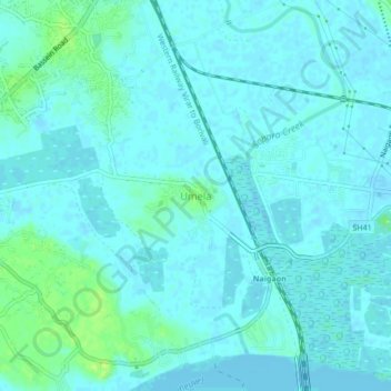 Umela topographic map, elevation, terrain