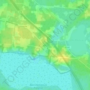 Tacoma topographic map, elevation, terrain