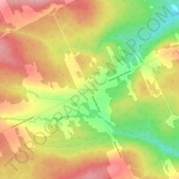 Val-d'Espoir topographic map, elevation, terrain
