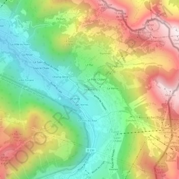 Le Roitet topographic map, elevation, terrain